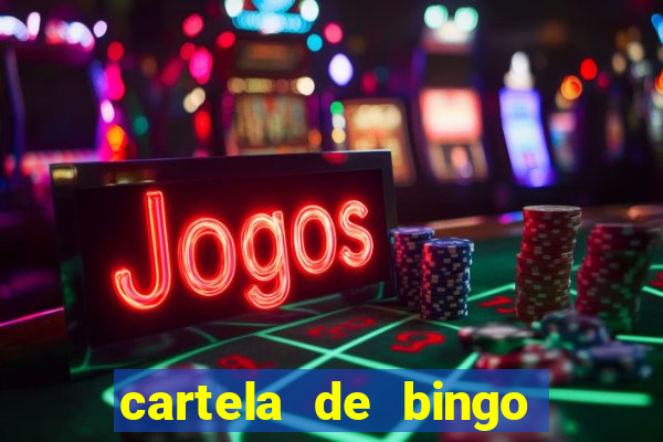 cartela de bingo pra imprimir