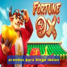 prendas para bingo ideias