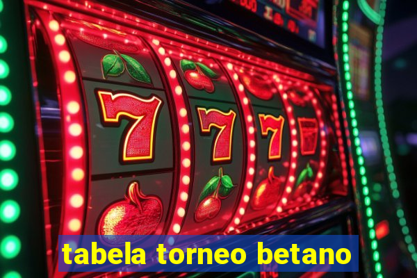 tabela torneo betano