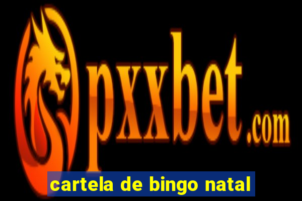 cartela de bingo natal